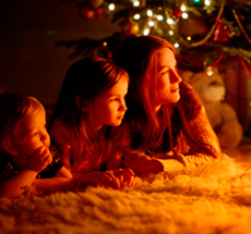 Enfants pendant Noël