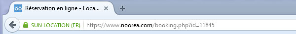 Sécurité SSL Noorea.com sur Internet Explorer