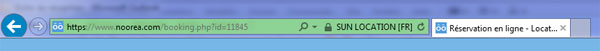 Sécurité SSL Noorea.com sur Internet Explorer